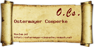 Ostermayer Cseperke névjegykártya